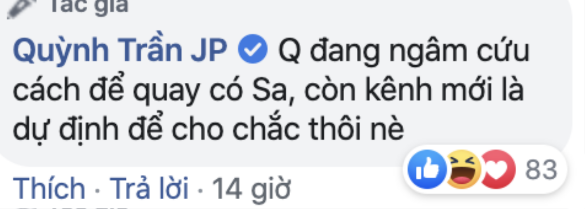 Động thái mới nhất của Quỳnh Trần JP sau khi bị YouTube tắt bình luận, hạn chế kiếm tiền Ảnh 2