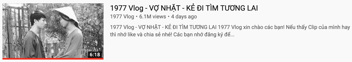 Sau 4 ngày lên sóng, video thứ 6 của 1977 Vlog cũng chạm top 1 trending YouTube Ảnh 1