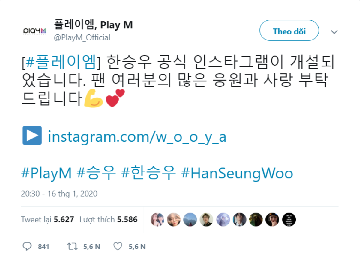 Han Seung Woo ra mắt tài khoản Instagram sau khi X1 tan rã Ảnh 2