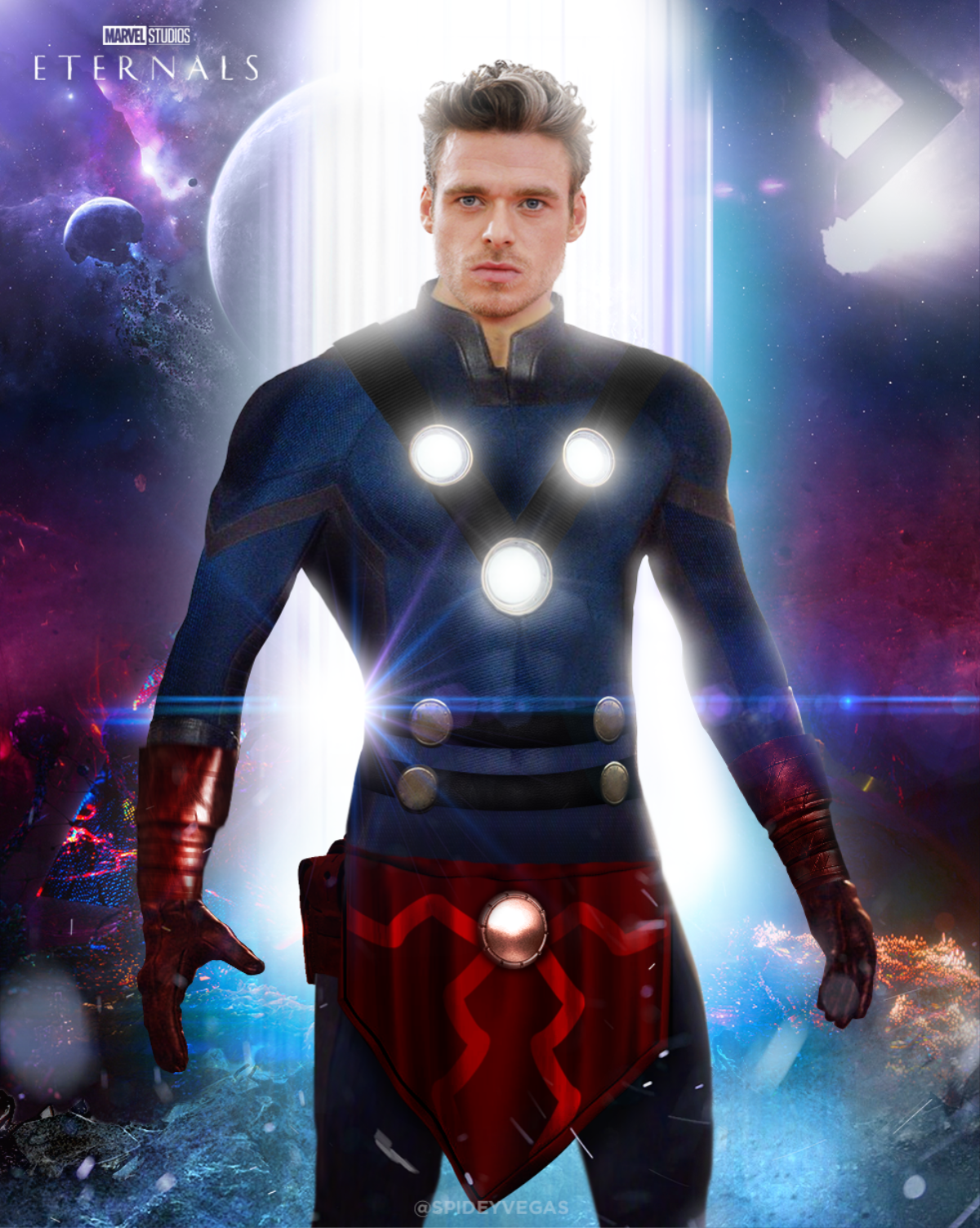 Loạt ảnh hậu trường ‘Eternals’ tiết lộ sức mạnh của Richard Madden! Ảnh 1