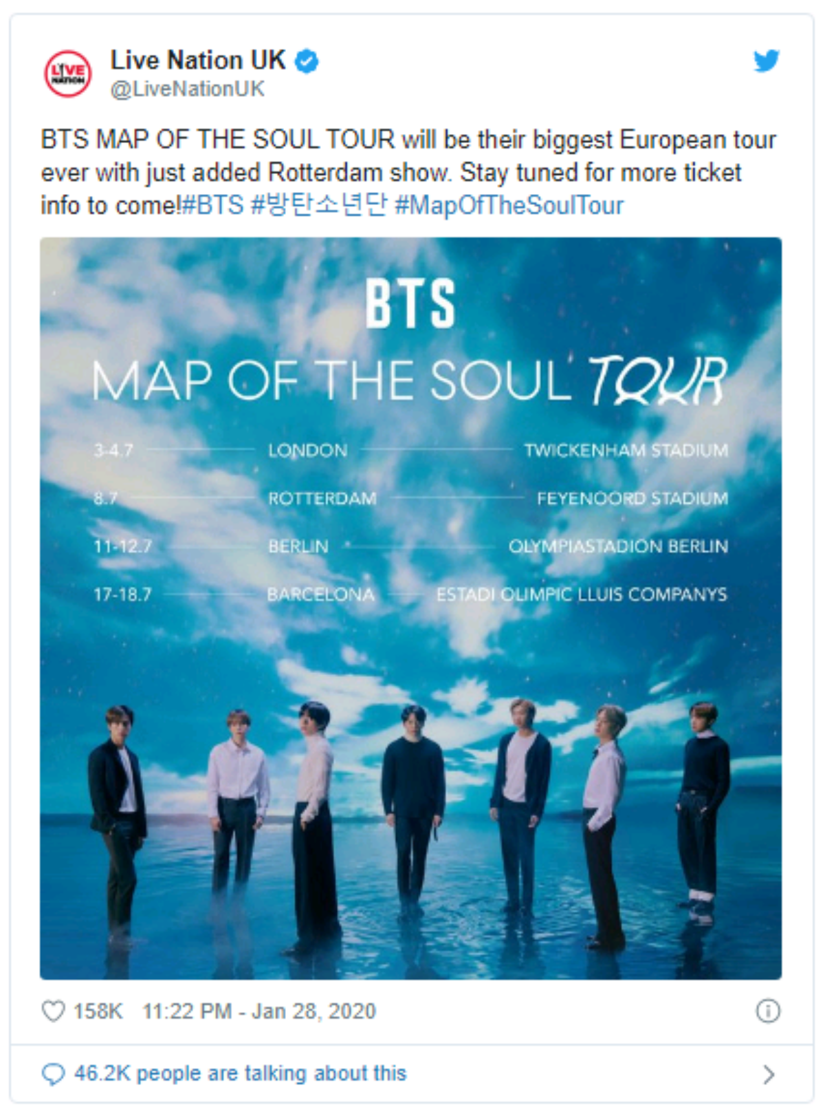 Thông báo mới nhất từ BTS, tour diễn Map Of The Soul sẽ bổ sung thêm show diễn tại Châu Âu Ảnh 2