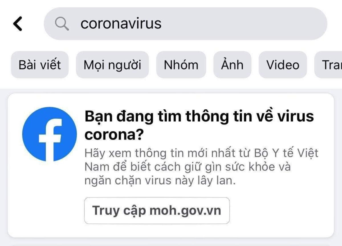 Facebook cập nhật tính năng giúp người dùng Việt Nam theo dõi chính xác diễn biến virus corona Ảnh 1