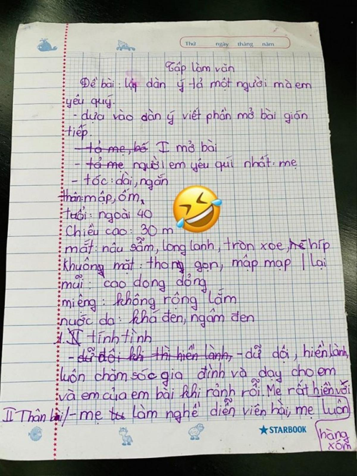 'Cười ngất' với bài văn miêu tả mẹ cao 30m của con gái danh hài Thúy Nga Ảnh 2