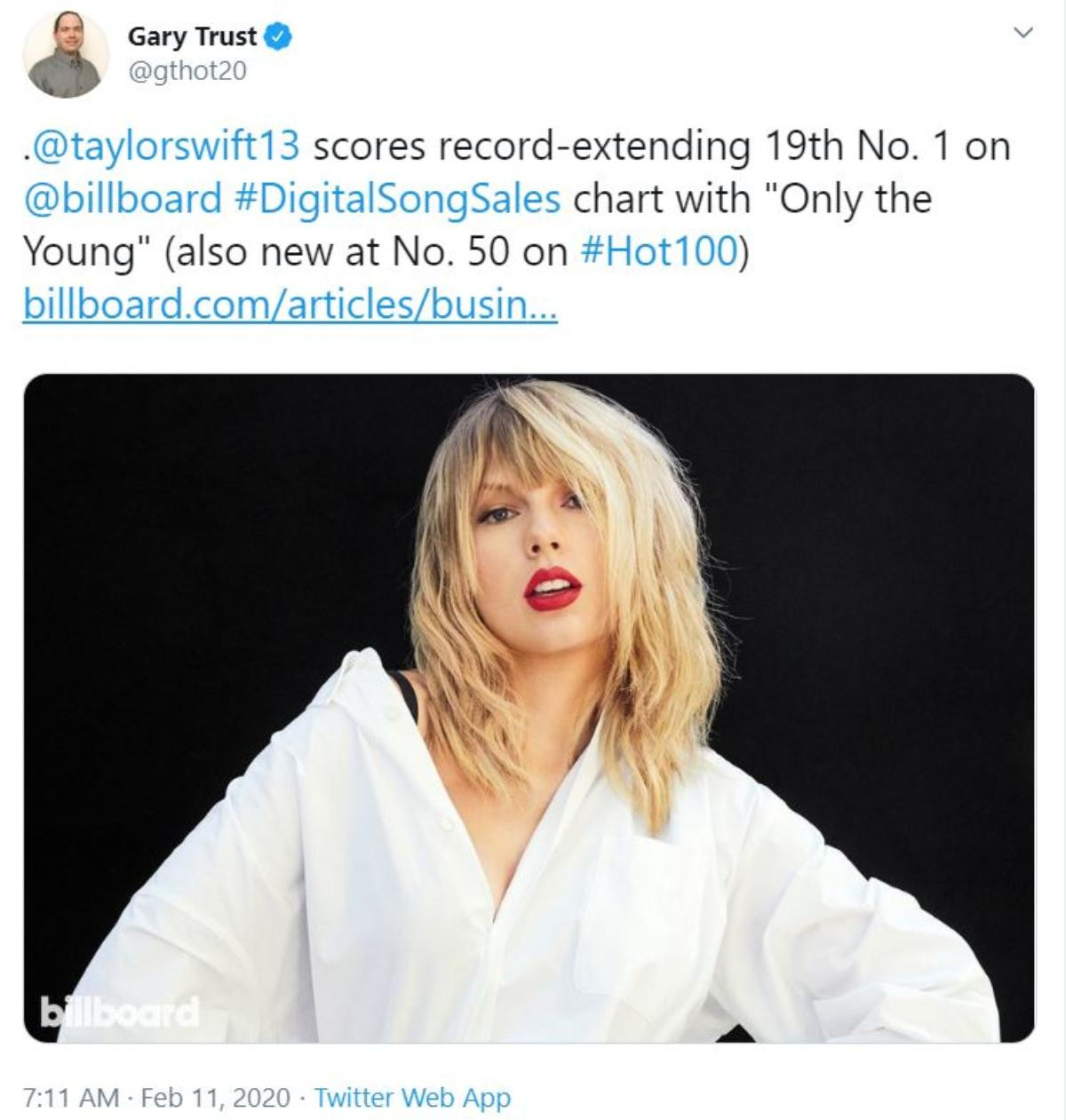 Với thành tích mới của Only The Young, Taylor Swift chính thức sở hữu ca khúc thứ 19 có thể làm được điều này… Ảnh 1