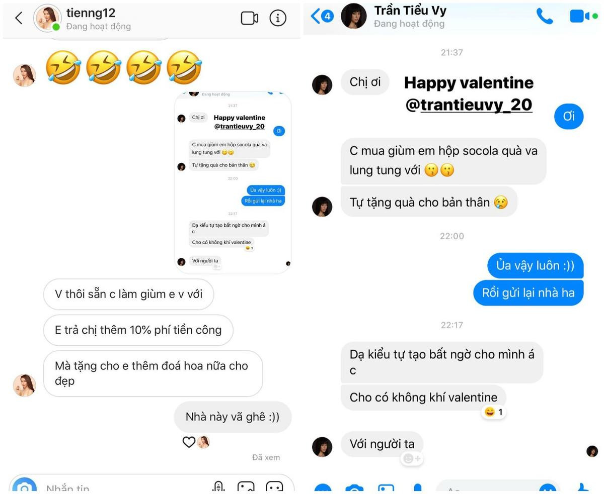 Đỗ Mỹ Linh nhận hoa Valentine đúng 0h, Tiểu Vy - Thùy Tiên nhờ bạn mua quà tự tặng cho 'có không khí' Ảnh 2