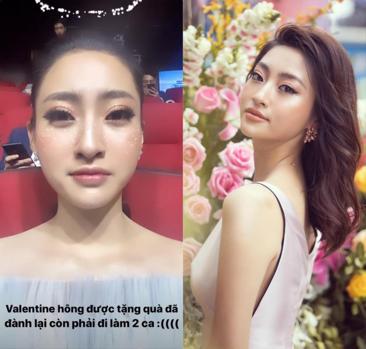 Phương Khánh nhận 'núi hoa' Valentine, Lương Thùy Linh 'mặt mếu' vì không được quà lại phải 'tăng ca' Ảnh 2