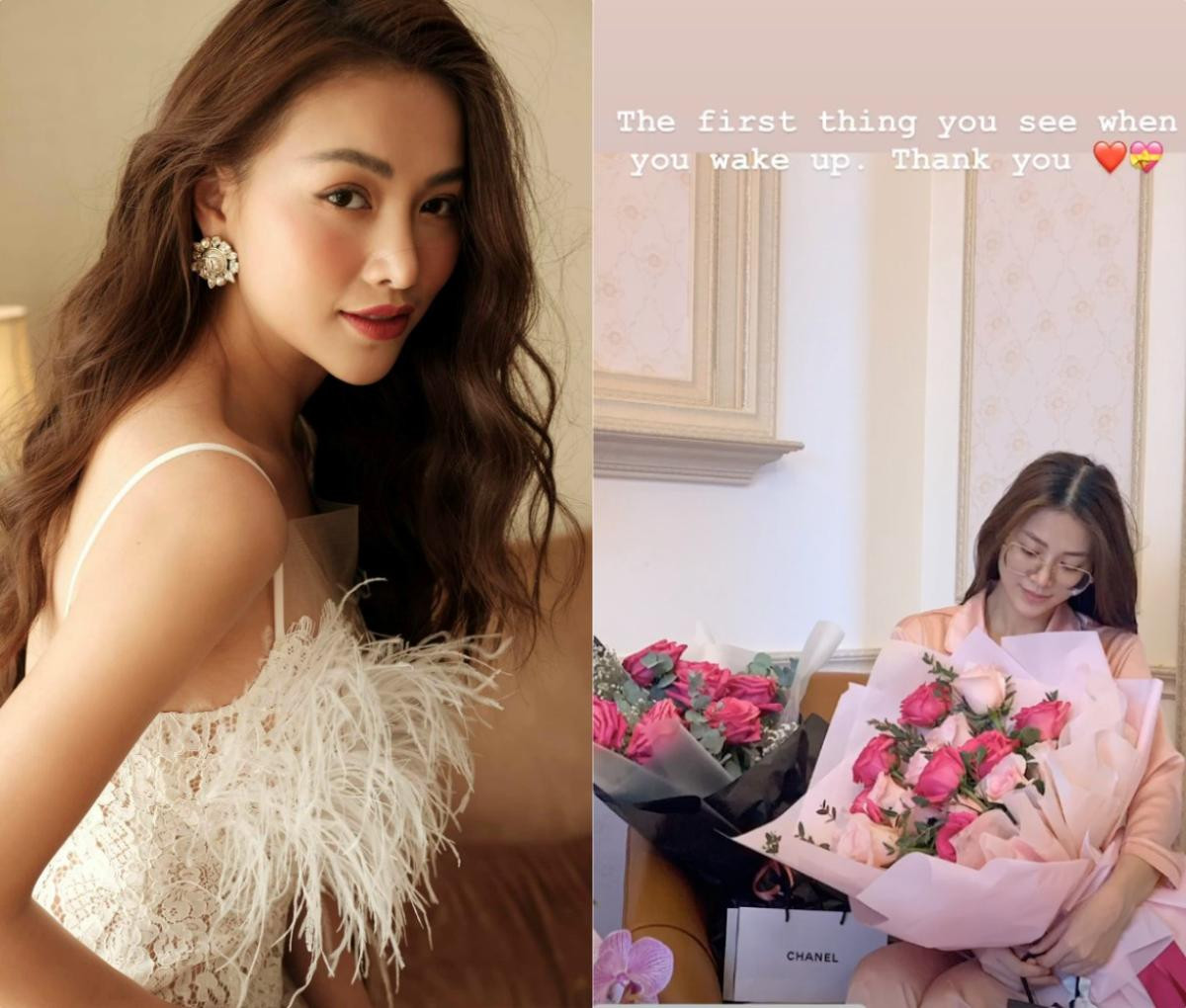 Phương Khánh nhận 'núi hoa' Valentine, Lương Thùy Linh 'mặt mếu' vì không được quà lại phải 'tăng ca' Ảnh 1