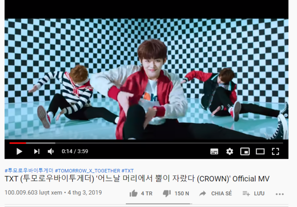 CROWN của TXT chính thức trở thành MV debut cán mốc 100 triệu lượt xem nhanh nhất các nhóm nhạc nam Kpop Ảnh 2