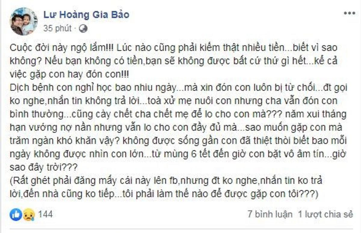 Diễn viên Gia Bảo tố vợ cũ không cho gặp con, Nhật Kim Anh an ủi: 'Có những người họ ác vậy đó anh' Ảnh 2