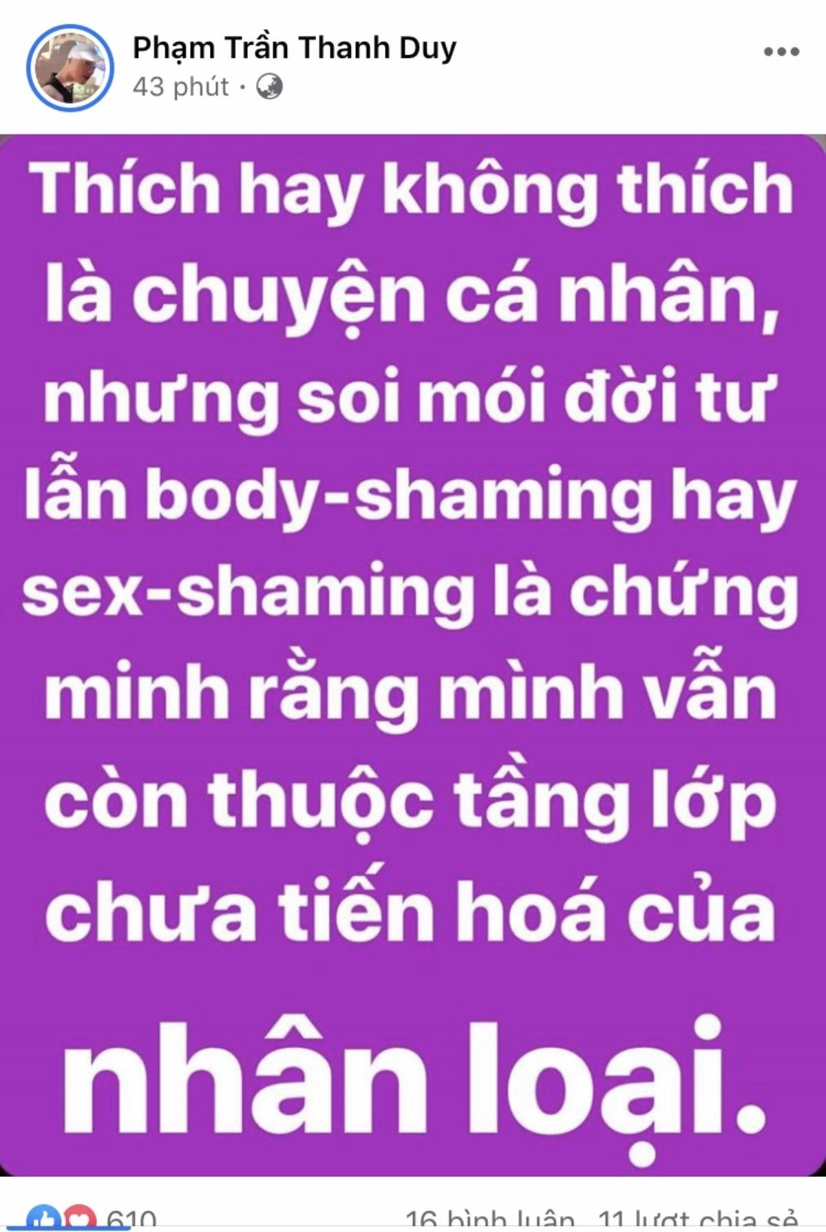 Thanh Duy bức xúc khi thần tượng Như Quỳnh bị xúc phạm: 'Soi mói đời tư lẫn body shaming người khác là tầng lớp chưa tiến hoá' Ảnh 1