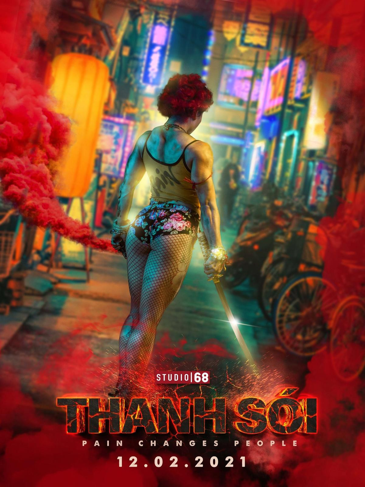 Ngô Thanh Vân nhá hàng poster Thanh Sói liên tưởng đến Harley Quinn nhưng tạo hình bị chê phản cảm, chiếu Tết 2021 Ảnh 2