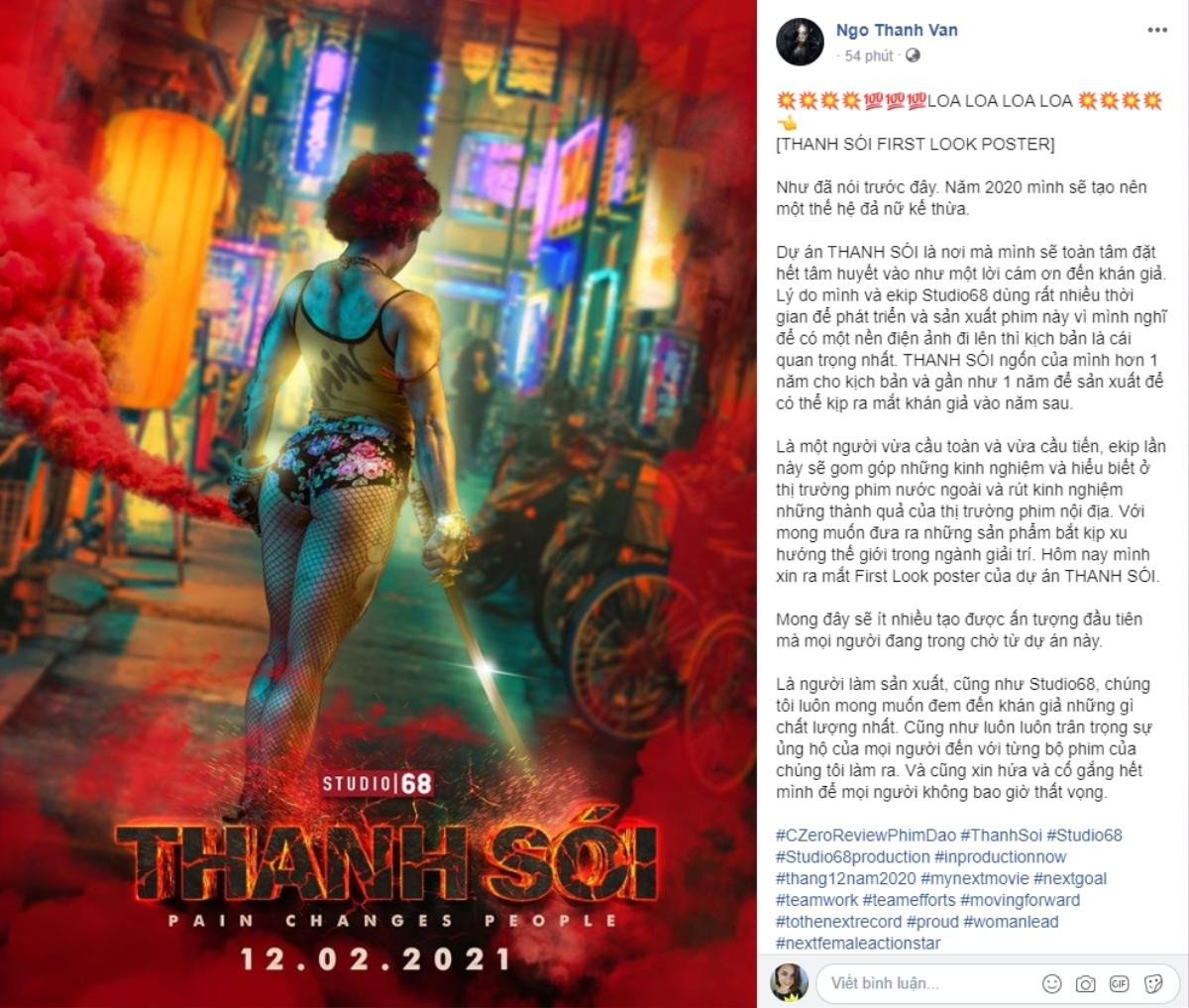 Ngô Thanh Vân nhá hàng poster Thanh Sói liên tưởng đến Harley Quinn nhưng tạo hình bị chê phản cảm, chiếu Tết 2021 Ảnh 1