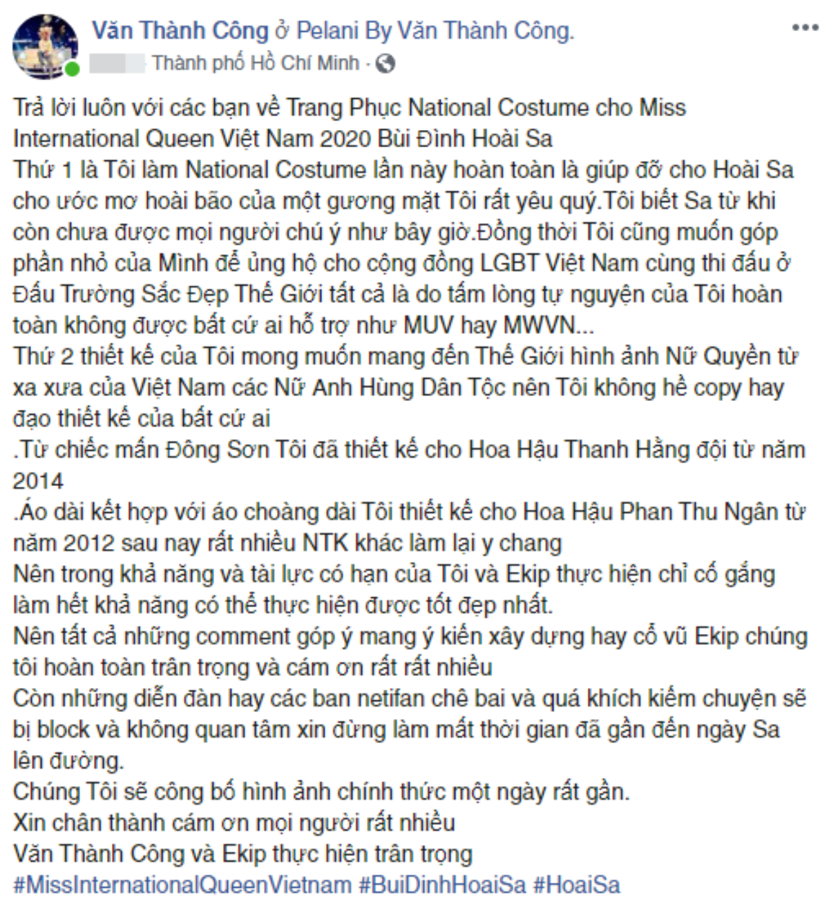 Trang phục dân tộc áo dài của Hoài Sa dính nghi án đạo nhái, nhà thiết kế lên tiếng đáp trả Ảnh 2