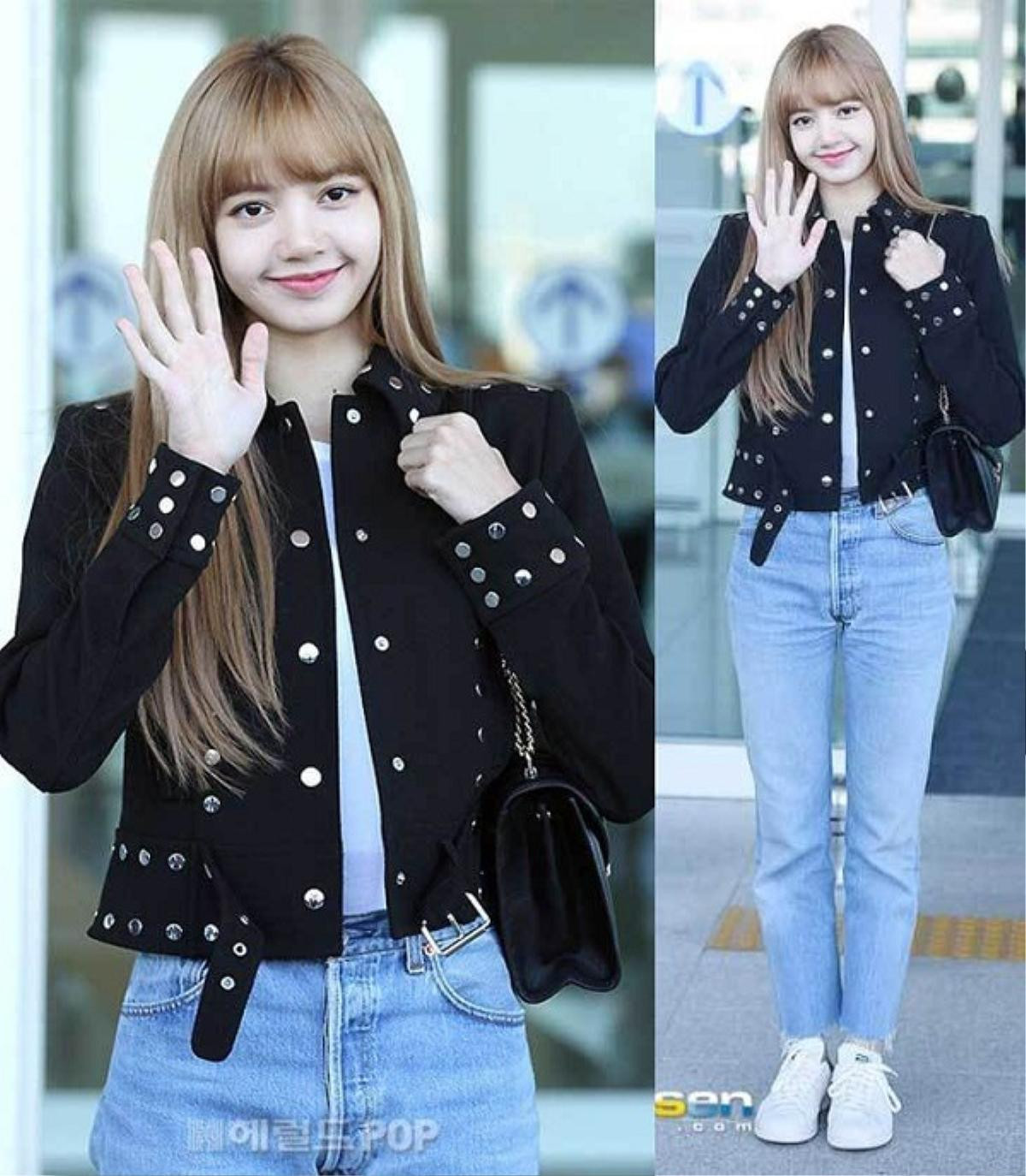 Lisa Black Pink xách túi Prada xinh đẹp trong style 'xuề xòa' lên đường sang Ý Ảnh 8