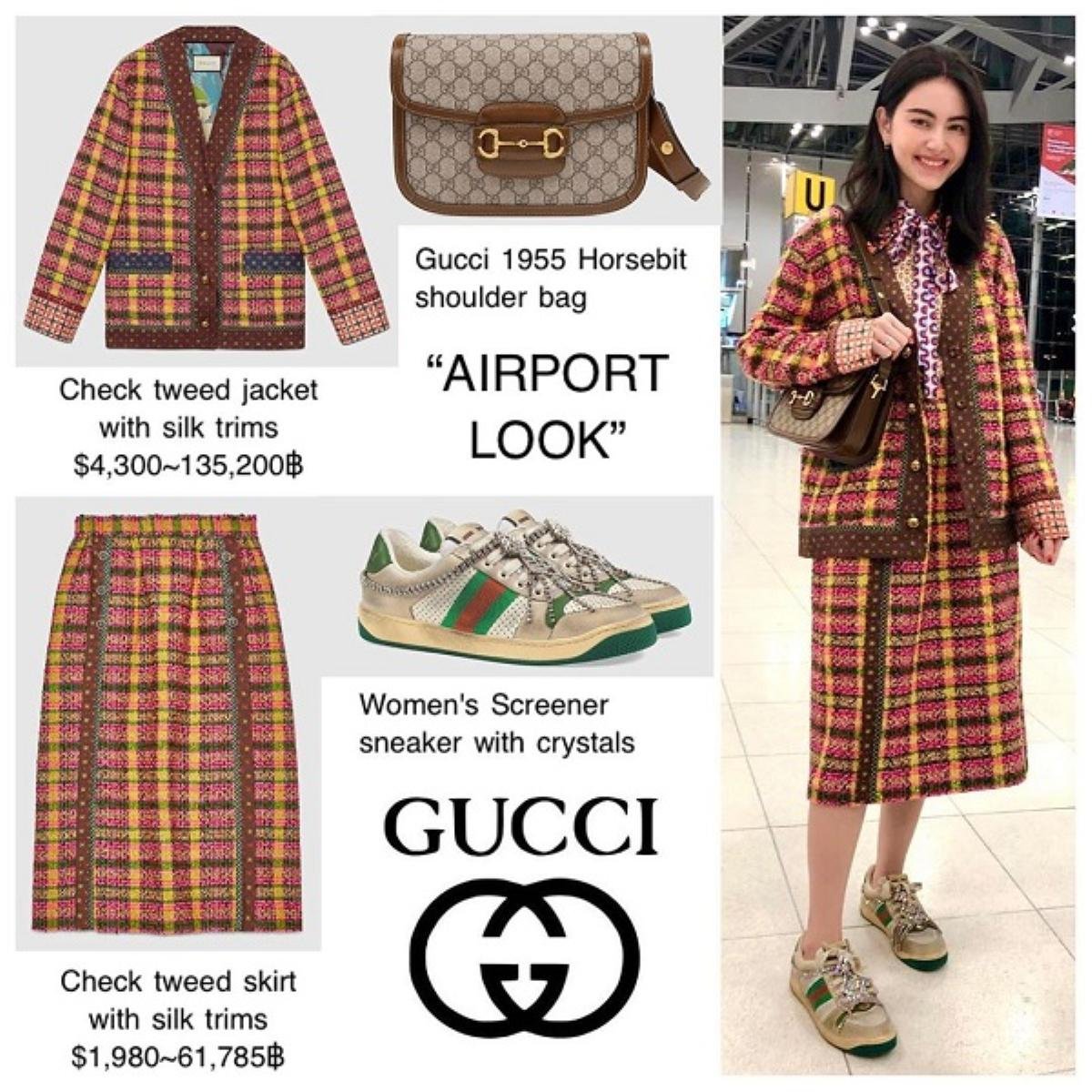 IU, ma nữ Thái Mai Davika sành điệu, dát đầy đồ hiệu tại sân bay lên đường sang Milan tham dự show Gucci Ảnh 7