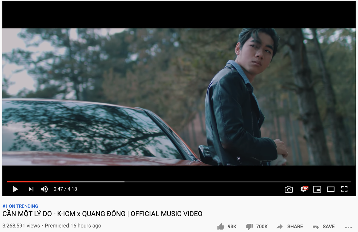 MV 'Cần Một Lý Do' bị dislike gấp 10 lần like, K-ICM sẽ bị ảnh hưởng như thế nào trên YouTube? Ảnh 1