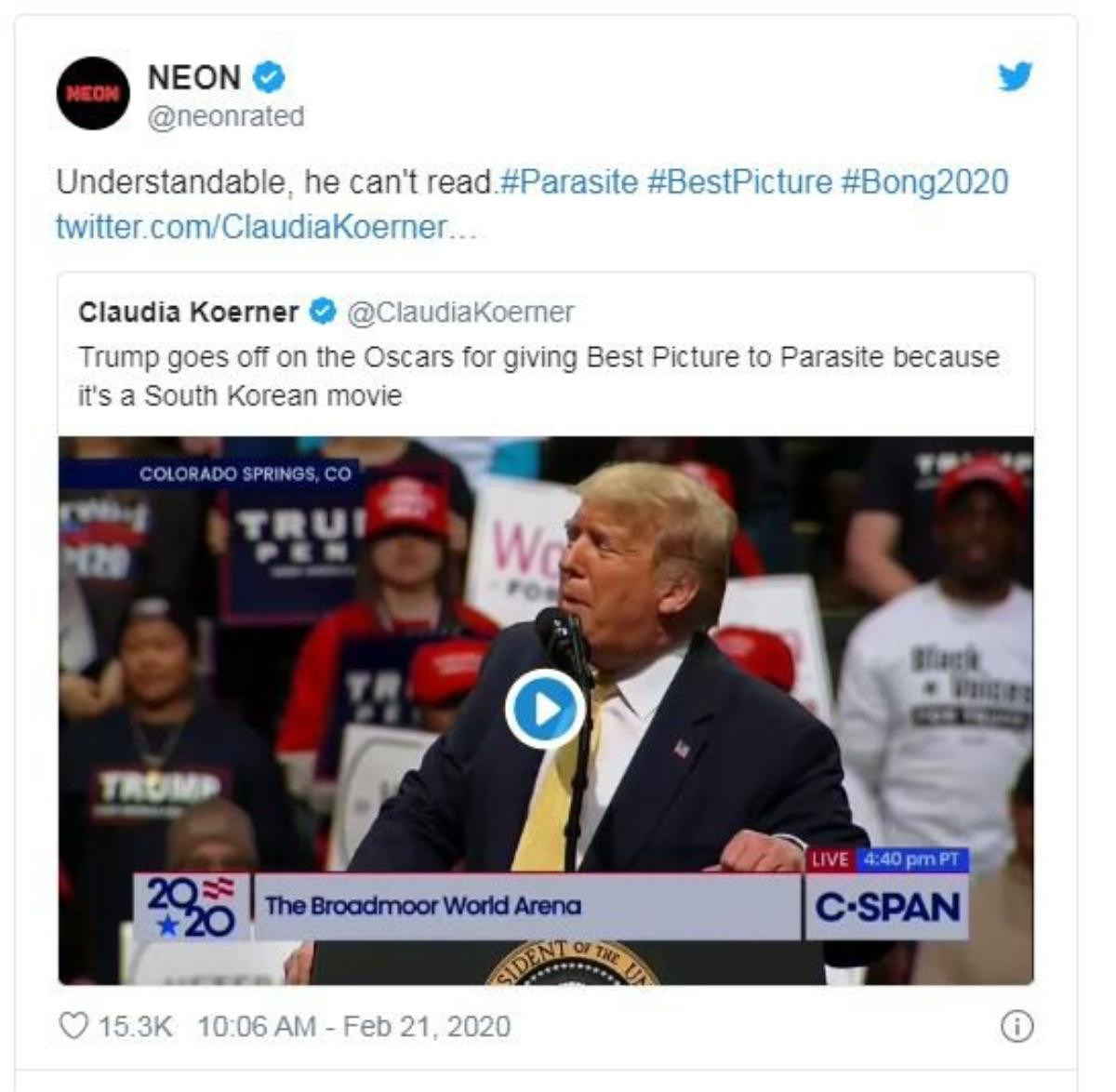 Phản ứng của Knet khi Tổng thống Donald Trump chỉ trích 'Ký sinh trùng' thắng lớn tại Oscar 2020 Ảnh 4