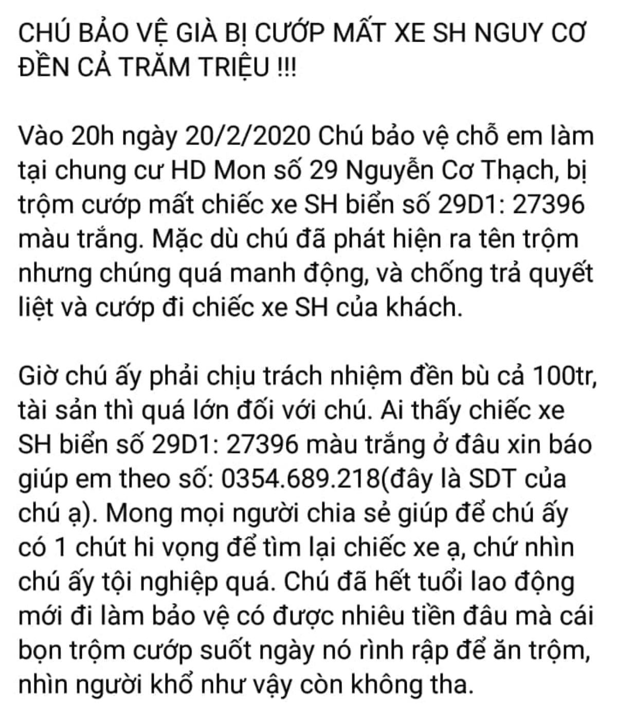 Nam bảo vệ 60 tuổi bất lực nhìn hai đối tượng cướp chiếc xe SH trị giá hơn 100 triệu đồng khách gửi Ảnh 4