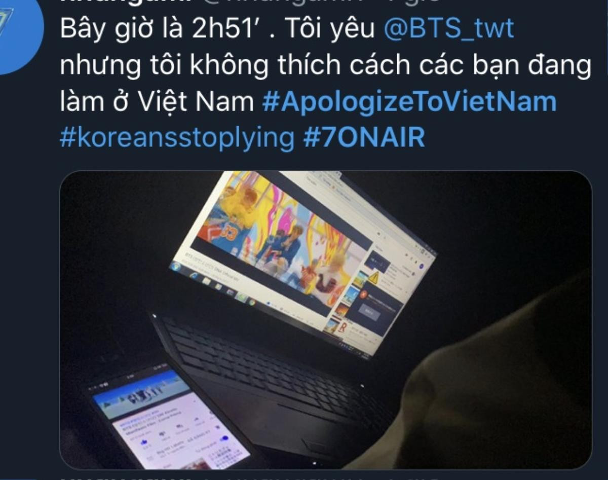 Hạ gục BTS, hashtag #XinlỗiViệtNam thống trị Twitter Ảnh 15