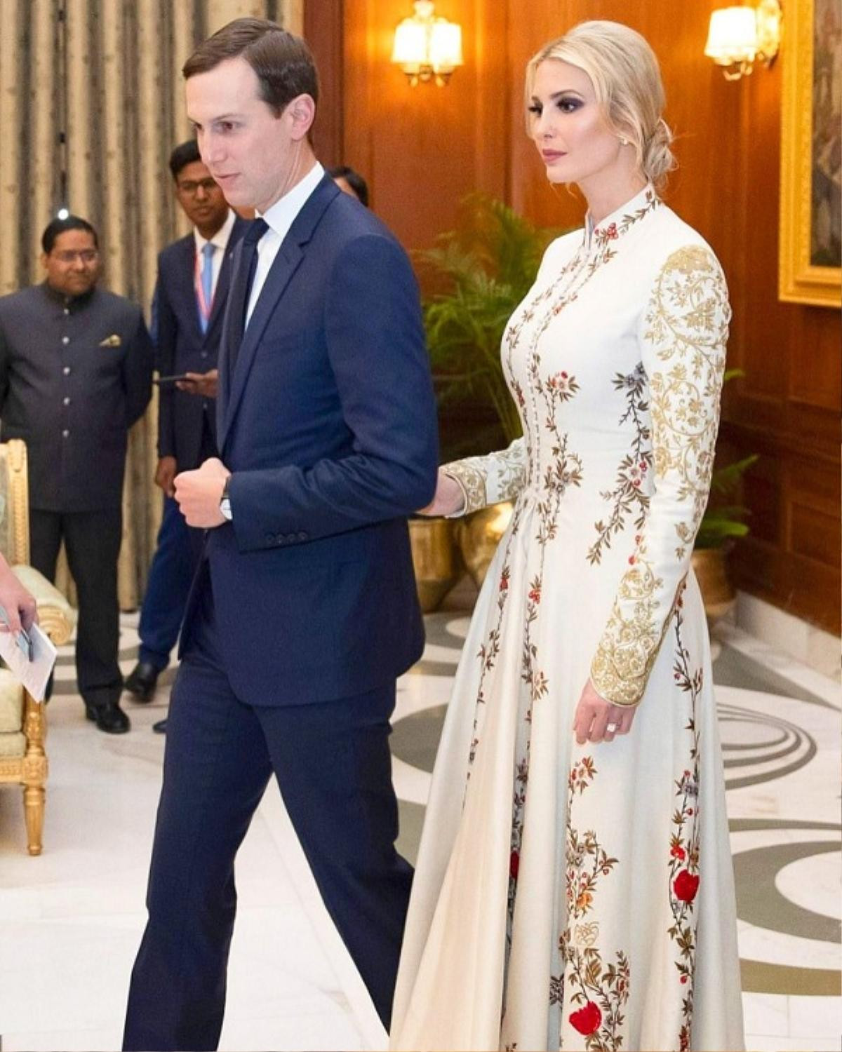 Ivanka Trump đẹp như hoa với váy đầm nữ tính khi công du Ấn Độ Ảnh 5