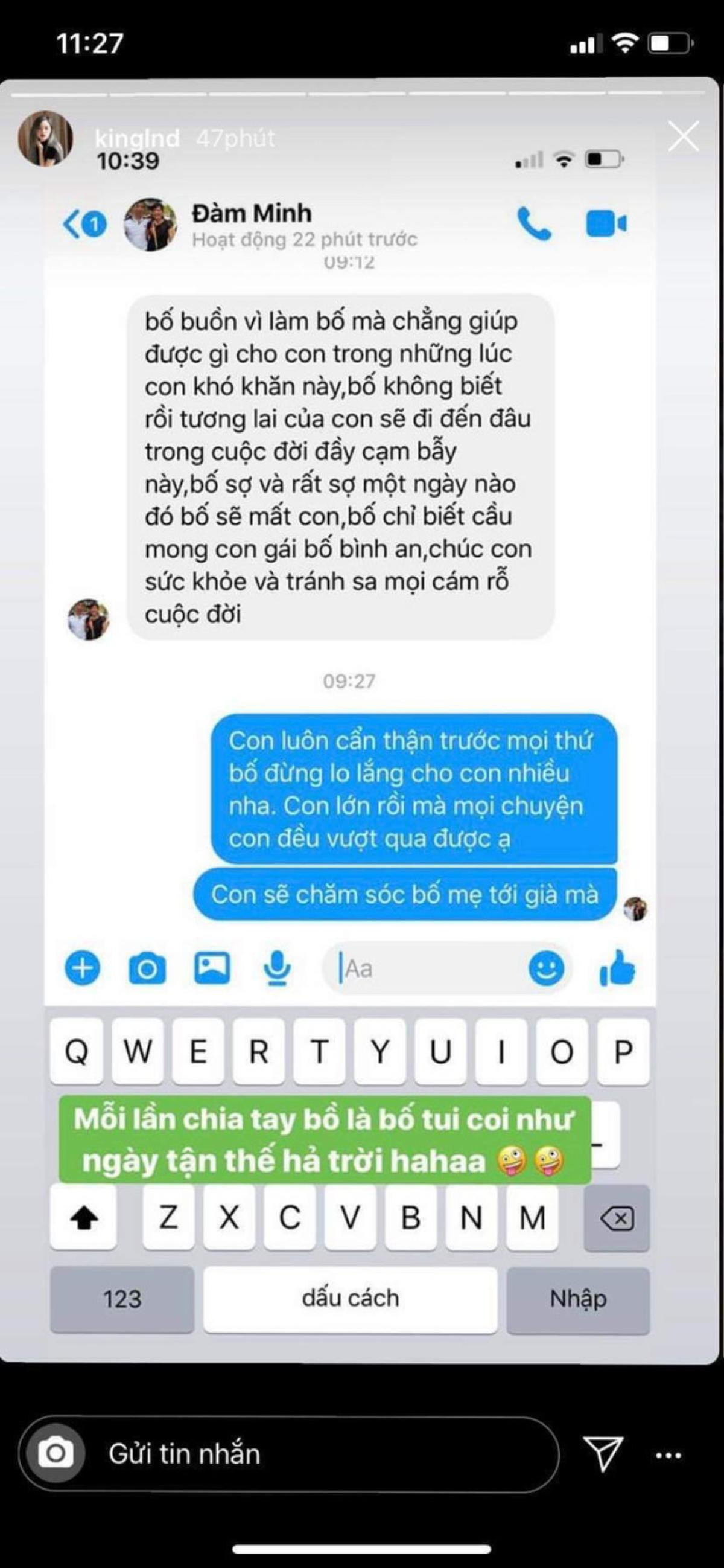 Vừa nghe tin con gái chia tay, bố streamer Linh Ngọc Đàm liền có động thái khiến nhiều người xúc động Ảnh 4