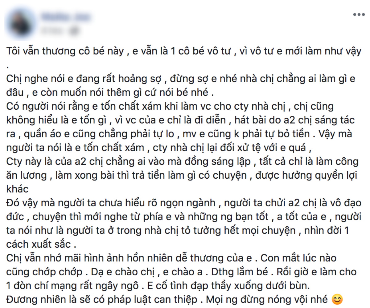 Em gái Châu Đăng Khoa mỉa mai Orange: Chỉ việc đi hát, quần áo không lo, MV chẳng phải bỏ tiền