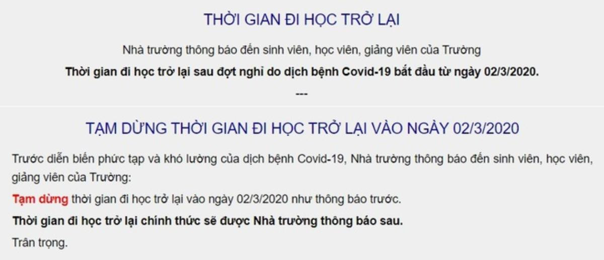 Nhiều trường đại học ở TP.HCM ‘bẻ kèo’ phút cuối, tiếp tục kéo dài thời gian nghỉ của sinh viên Ảnh 1