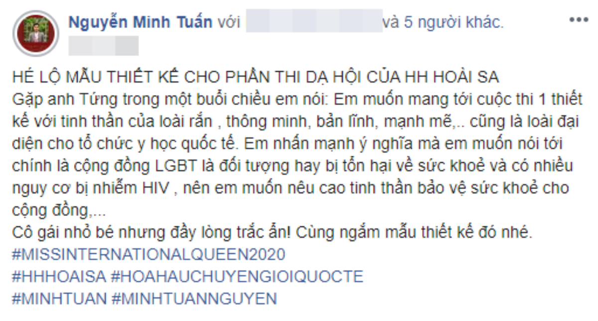 Hoài Sa chính thức tung váy dạ hội 'bạch xà' độc đáo: Đầy ý nghĩa nhưng bị fan chê 'nhạt' Ảnh 2