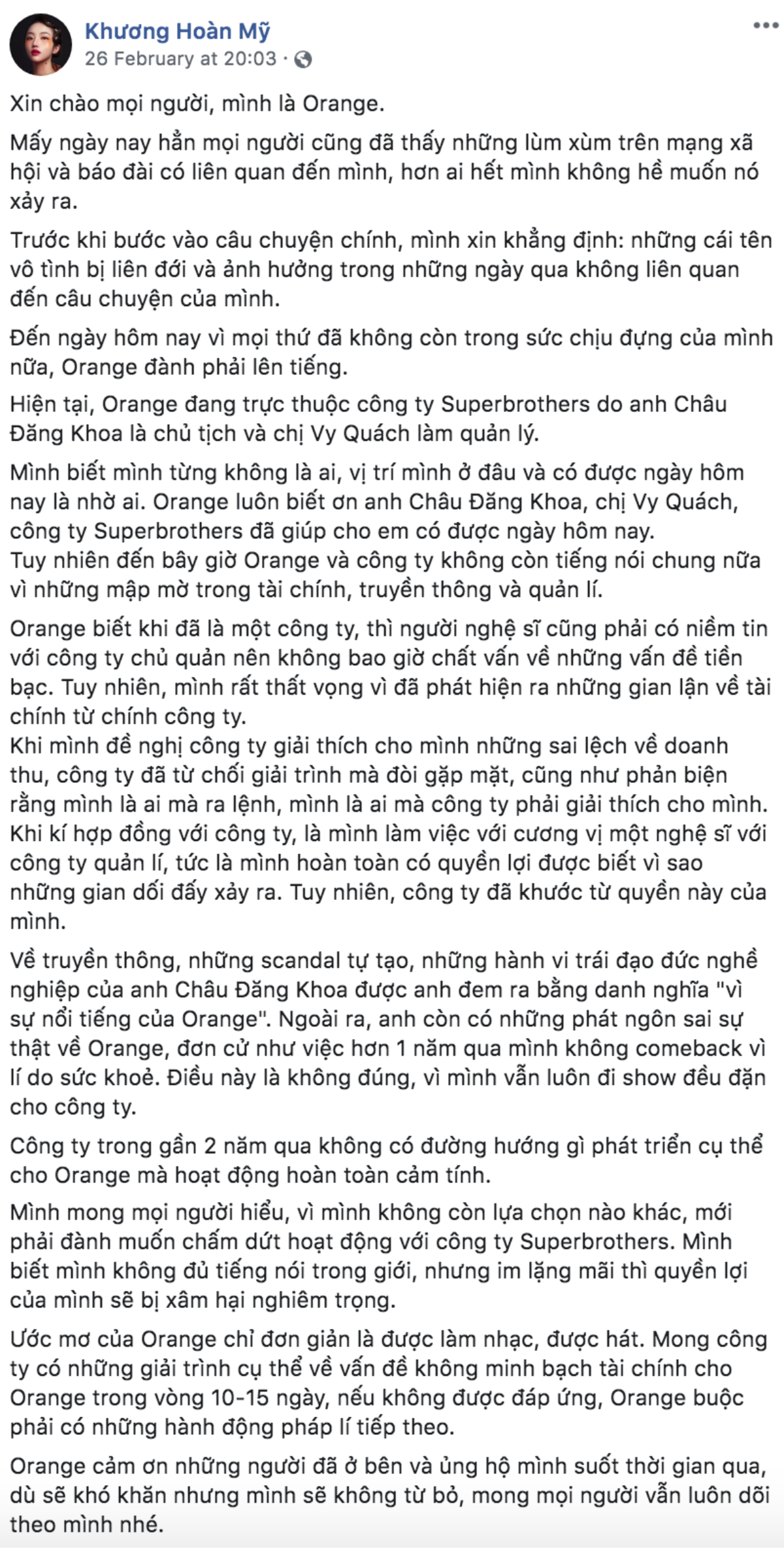 Vpop tuần qua: Liên hoàn drama Châu Đăng Khoa - Orange - Lyly, K-ICM nhá hàng sản phẩm thứ 3 trong năm Ảnh 2