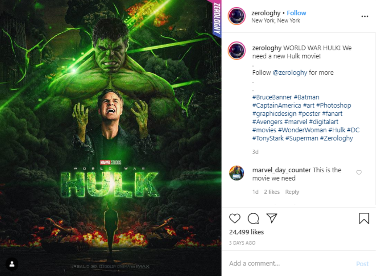 Poster fan-made của World War Hulk: Bộ phim solo đầu tiên của Mark Ruffalo? Ảnh 2