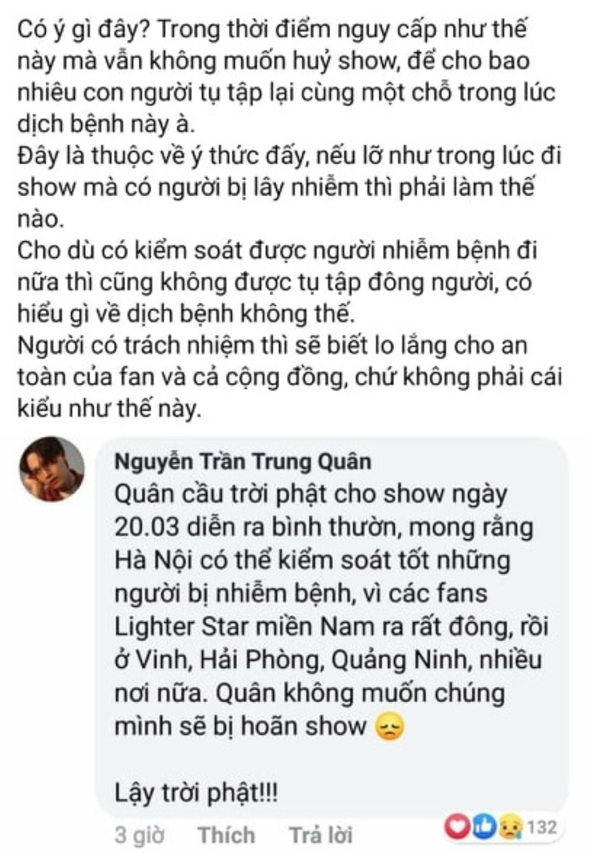 Phát ngôn nhạy cảm giữa thời điểm cả nước lo lắng vì Covid-19, Nguyễn Trần Trung Quân bị dân mạng chỉ trích gay gắt Ảnh 3