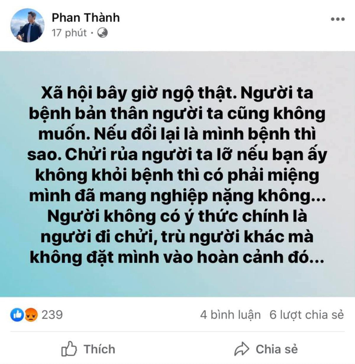 Bạn trai cũ Midu - thiếu gia Phan Thành chỉ trích cư dân mạng vì 'ném đá' cô gái nhiễm covid-19 đầu tiên ở Hà Nội? Ảnh 1