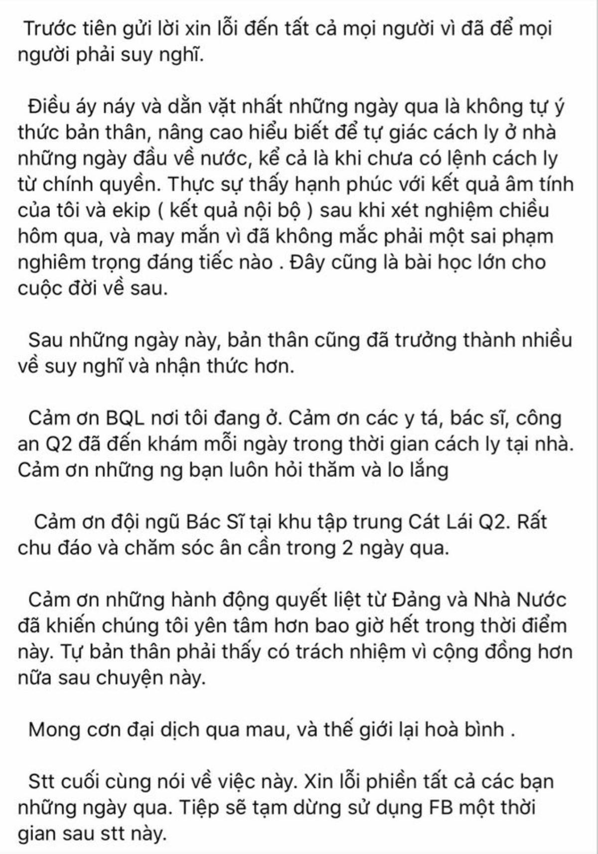 Vũ Khắc Tiệp đan xen những lời cảm ơn và xin lỗi sau hàng loạt ứng xử 'vụng về' Ảnh 3