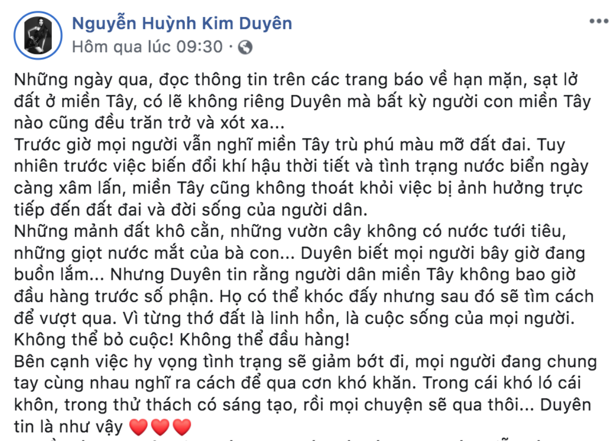 Nghệ sĩ kêu gọi giúp đỡ người miền Tây vùng hạn mặn: Đại Nghĩa, Xuân Lan góp máy lọc nước, H'Hen Niê động viên tinh thần bà con Ảnh 5