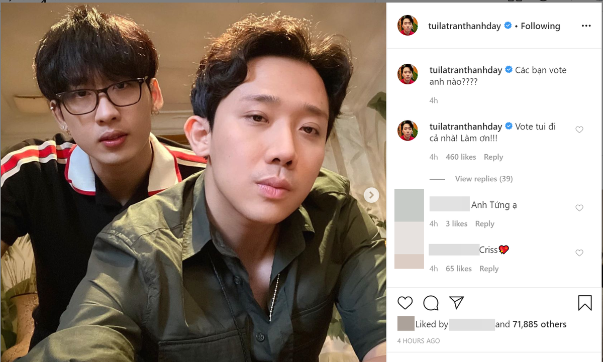 Khoe ảnh selfie cùng Tuấn Trần, Ali Hoàng Dương,… Trấn Thành được fan 'xúi' lập luôn 'ban nhạc mỹ nam' Ảnh 1