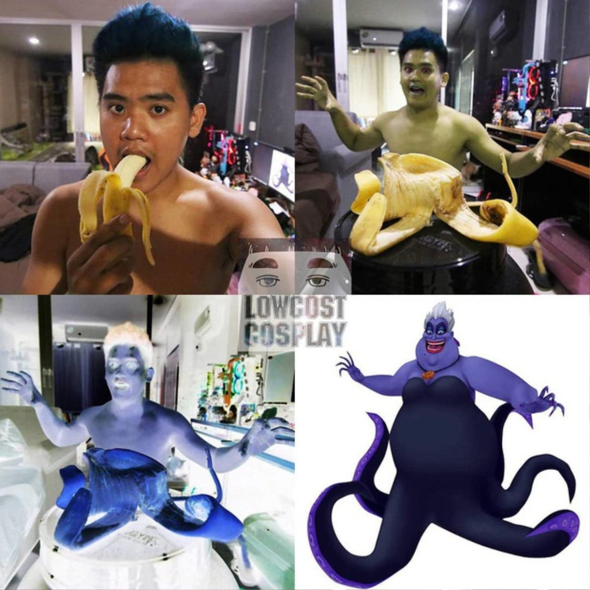 Những màn hóa trang 'siêu bựa' của 'thánh cosplay Thái Lan': Dùng mỗi nải chuối, băng keo cũng biến thành siêu anh hùng Ảnh 10