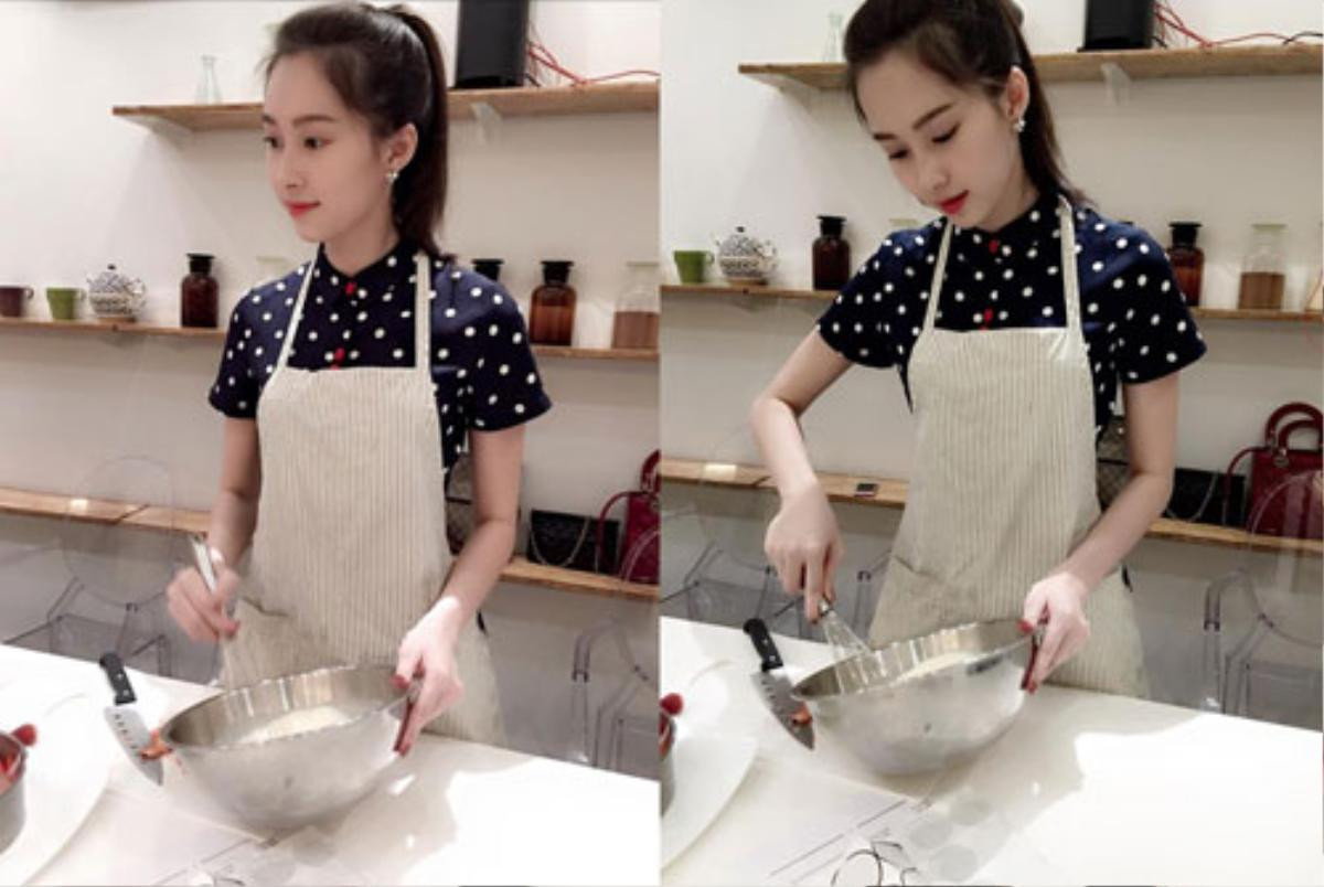 Thời trang vào bếp của sao Việt: Elly Trần khiến fan đỏ mặt, Thu Thảo đối lập hoàn toàn Ảnh 4