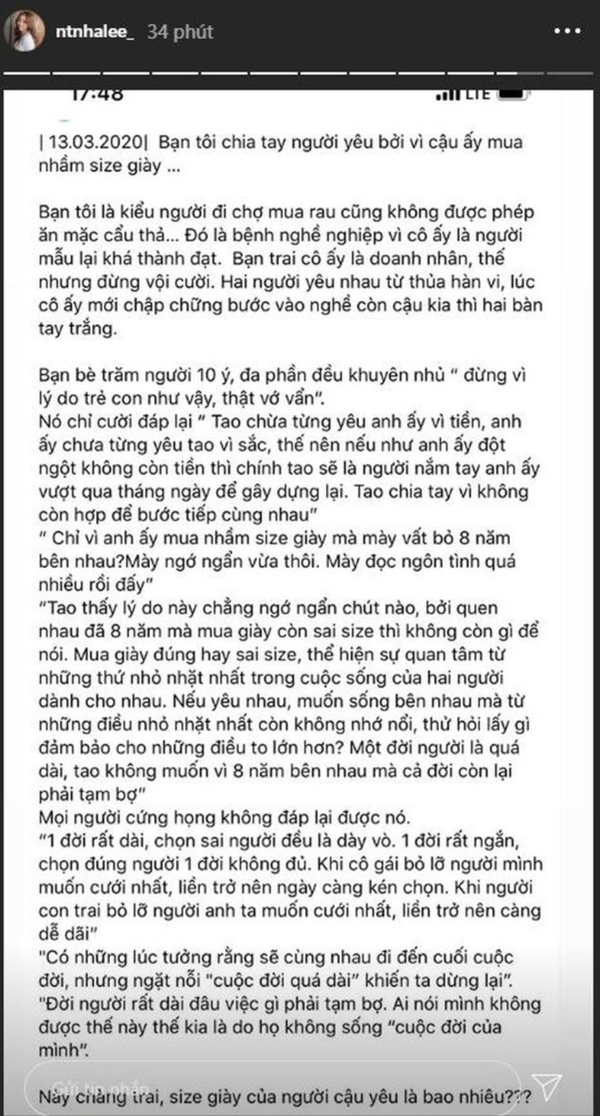 Nhật Lê lên tiếng ủng hộ Mâu Thủy sau ồn ào từ việc chia tay bạn trai 8 năm vì mua nhầm size giày Ảnh 2