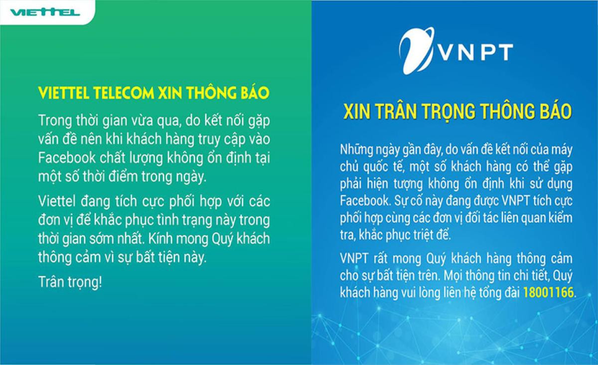 Viettel và VNPT đăng thông báo xin lỗi người dùng, giải thích việc đường truyền kém Ảnh 1