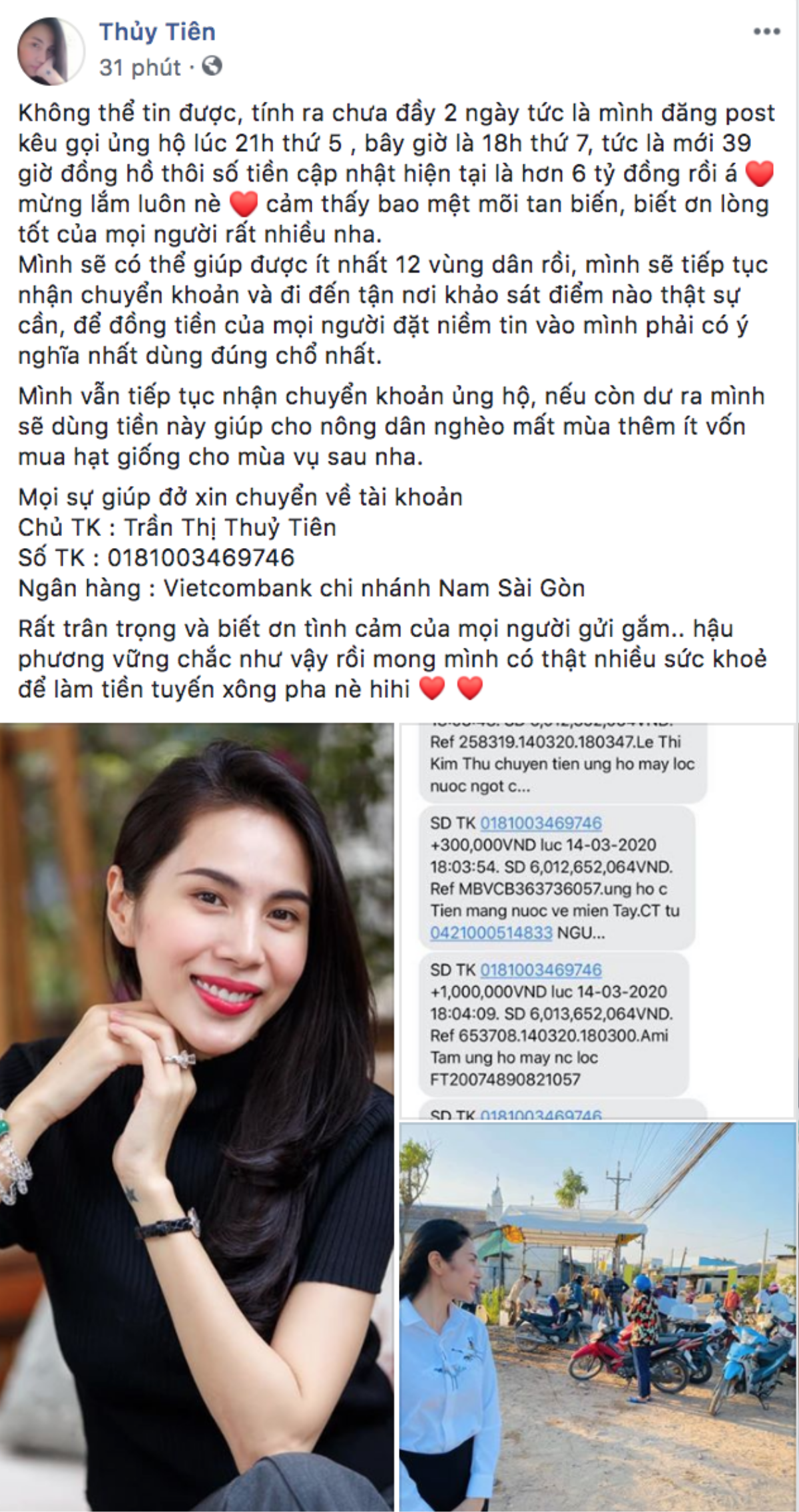 Chưa đầy 2 ngày kêu gọi, Thuỷ Tiên đã quyên góp được hơn 6 tỷ đồng giúp đỡ người dân miền Tây Ảnh 3