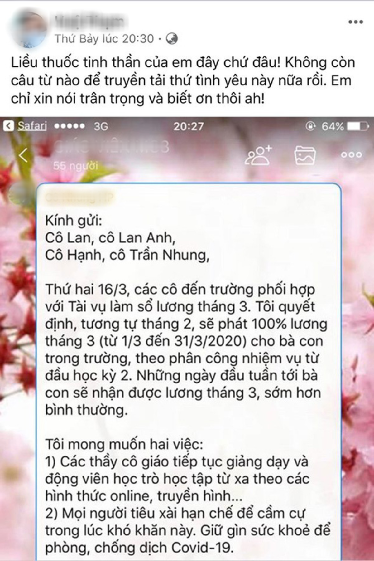 Hiệu trưởng trường Marie Curie thông báo trả 100% lương giữa giai đoạn khó khăn khiến nhiều thầy cô cảm động Ảnh 2