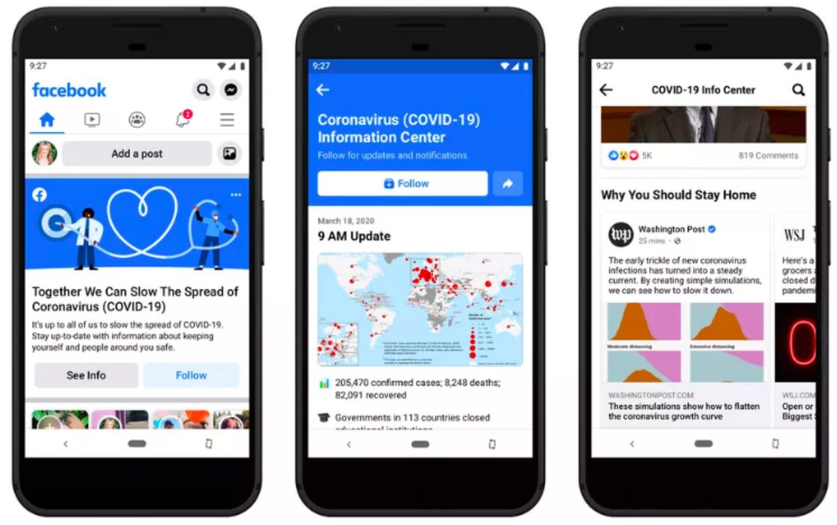 Facebook quyết đấu đại dịch, ưu tiên tin tức về Covid-19 trên đầu News Feed Ảnh 1