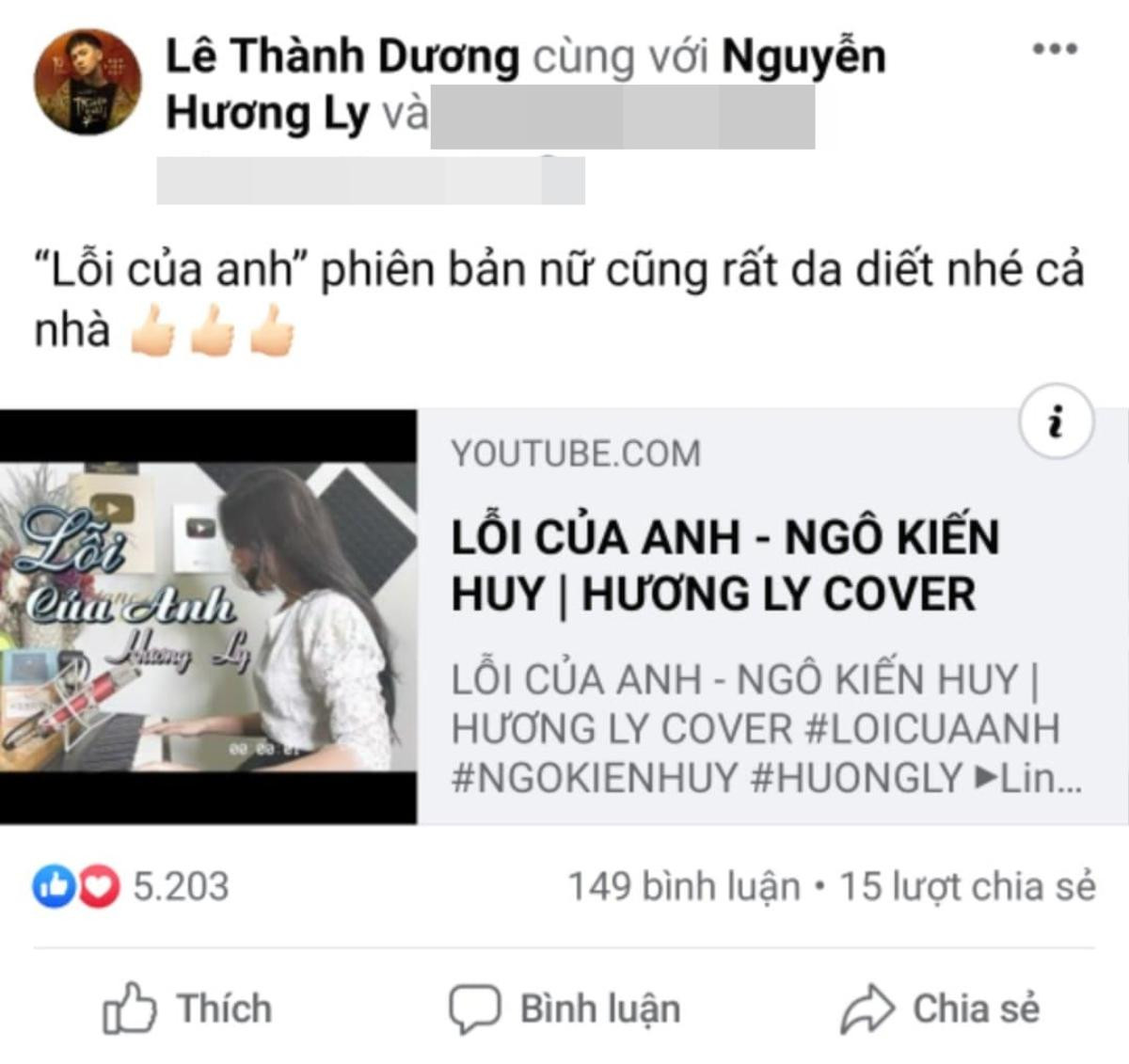 Ngô Kiến Huy bị fan 'phản dame' khi khen bản cover của Hương Ly: 'Dở tệ, đừng đòi 20 triệu nha chị' Ảnh 1