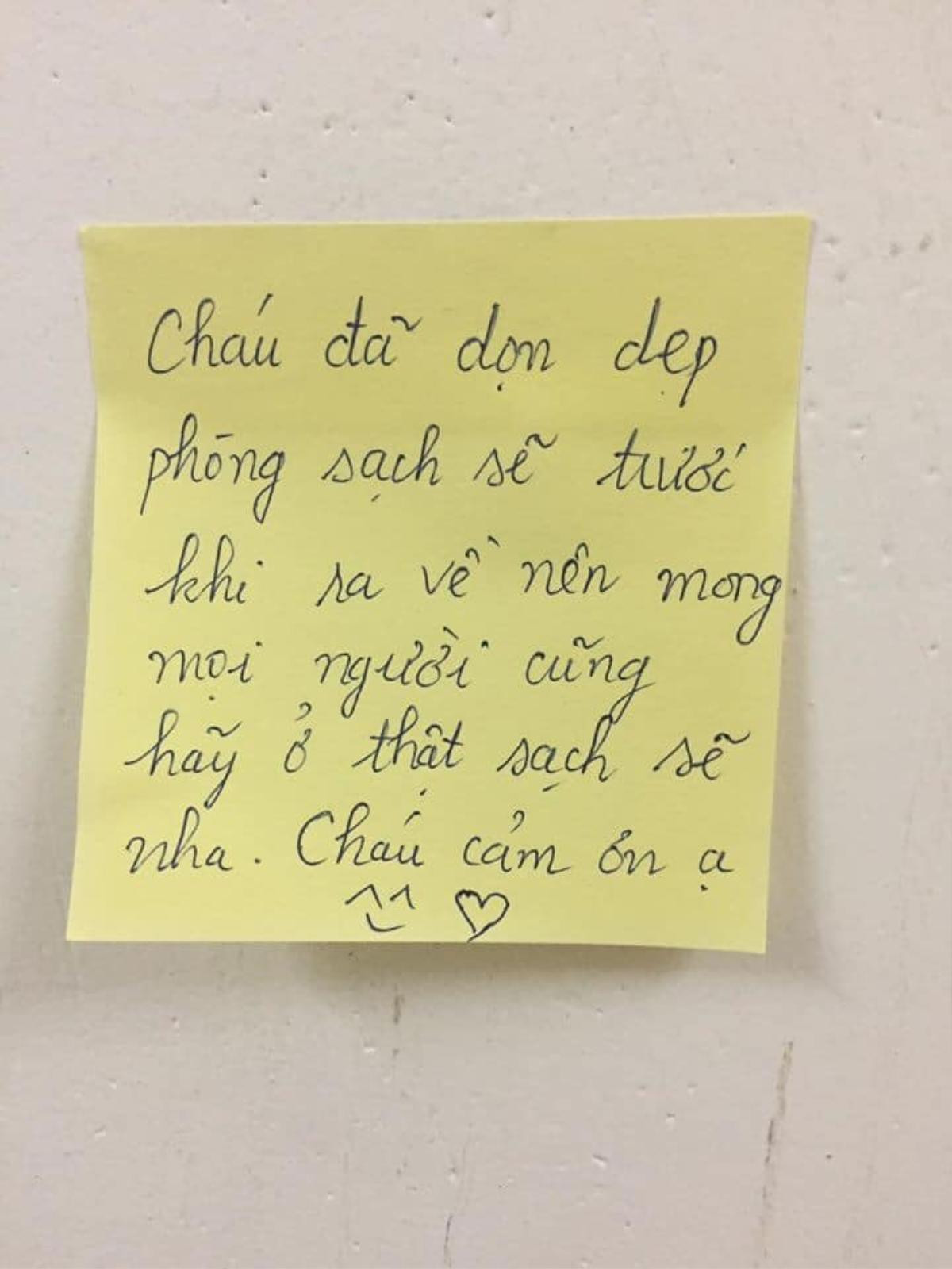 Nữ sinh Nghệ An thức đến 2h sáng dọn dẹp phòng, cặm cụi viết loạt lời nhắn đáng yêu gửi những người đến cách ly Ảnh 1