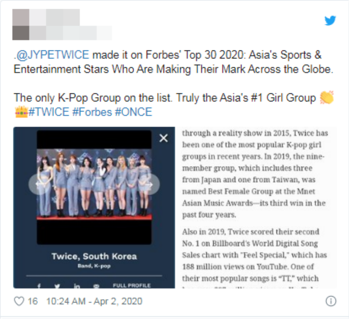 Góc tự hào: TWICE trở thành đại diện duy nhất của Kpop góp mặt trong danh sách '30 Under 30 Asia' của tạp chí Forbes Ảnh 8