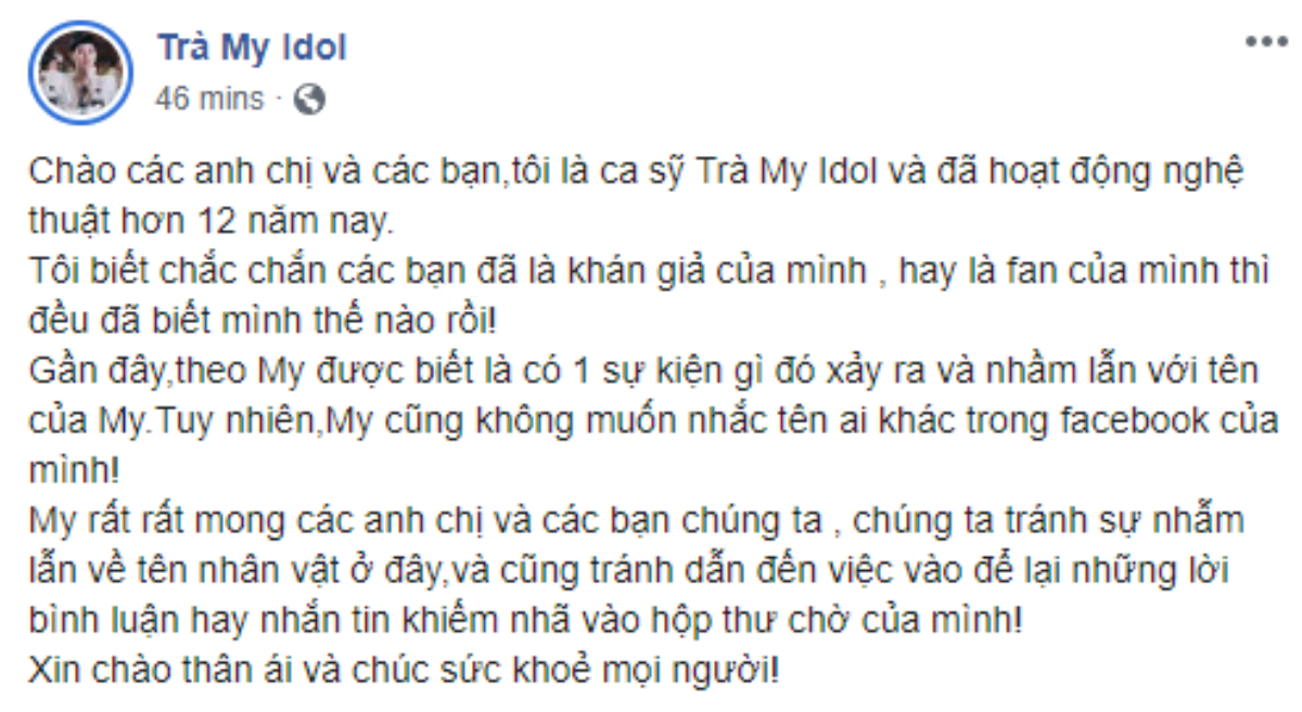 Trà My idol bị ném đá nhầm vì trùng tên với nữ diễn viên 'Thương nhớ ở ai' công khai mỉa mai NSƯT Kim Chi Ảnh 1