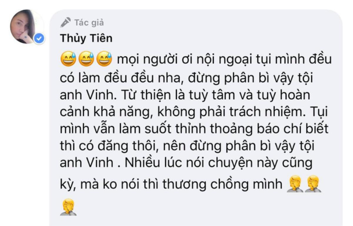 Thủy Tiên bênh vực Công Vinh khi bị mỉa mai lo làm từ thiện miền Tây mà không thấy về Nghệ An giúp đỡ Ảnh 3