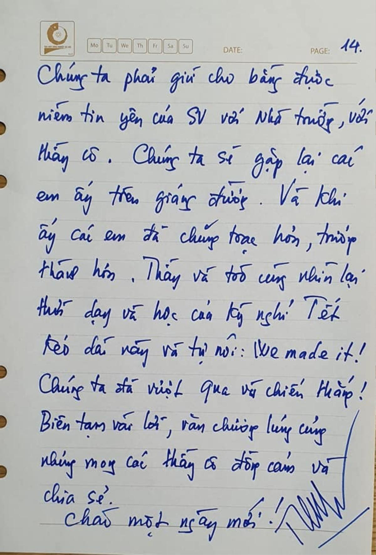 Xúc động với bức thư ngỏ dài 14 trang viết tay của Hiệu trưởng ĐH ngoại ngữ gửi các giảng viên và sinh viên Ảnh 17