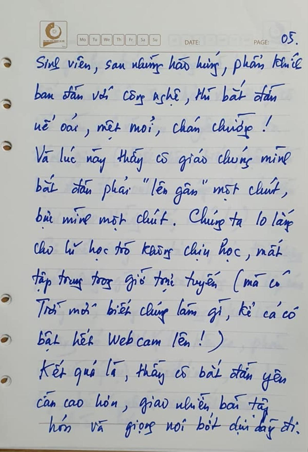 Xúc động với bức thư ngỏ dài 14 trang viết tay của Hiệu trưởng ĐH ngoại ngữ gửi các giảng viên và sinh viên Ảnh 6