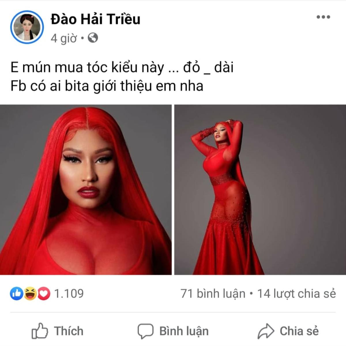 Hậu 'cải trang' Cardi B tại Grammy 2020, Hải Triều đang ôm mộng trở thành… Nicki Minaj Việt Nam? Ảnh 1